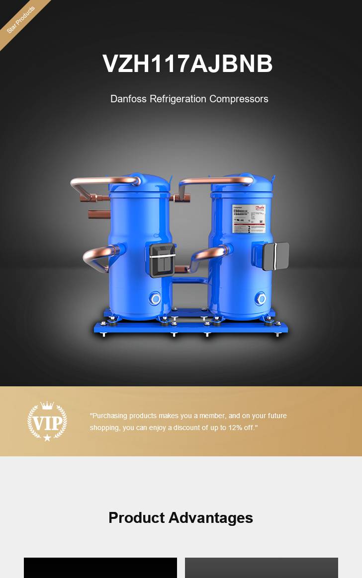 Danfoss Compressor VZH117AJBNB, technical parameters pdf, structure diagram